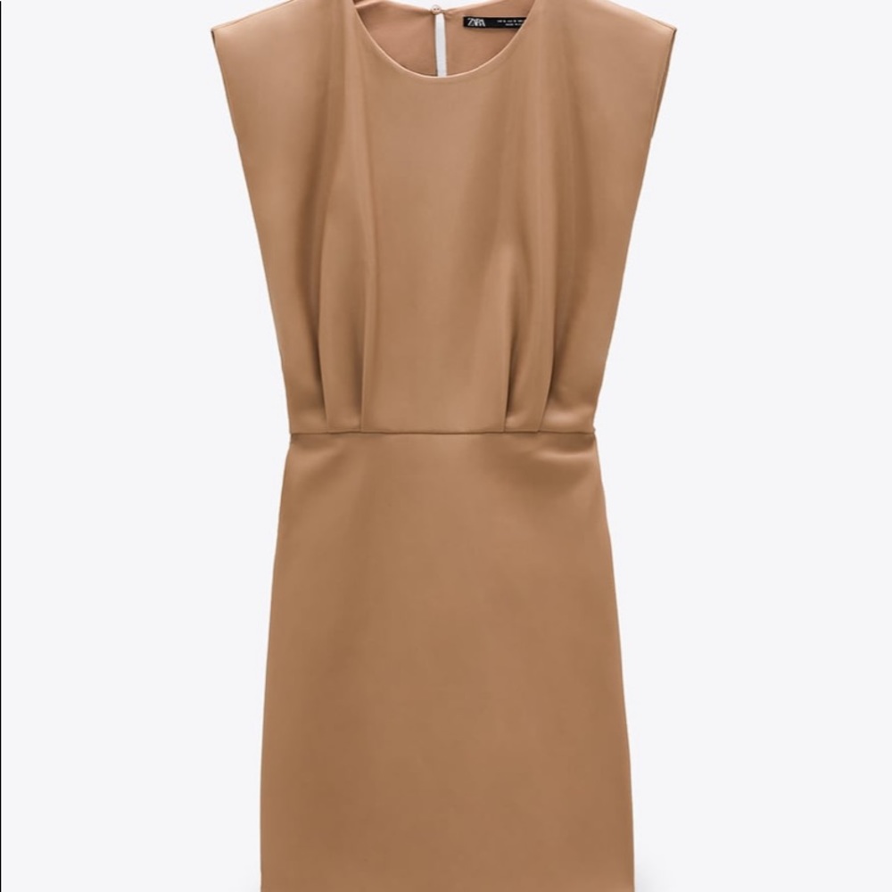 Faux leather dress